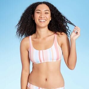 Xhilaration Juniors' Scoop Neck Bralette Bikini Top Small (0-2) Multicolor